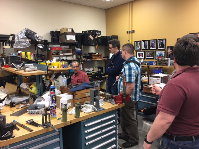 View of the Yamaha shop.